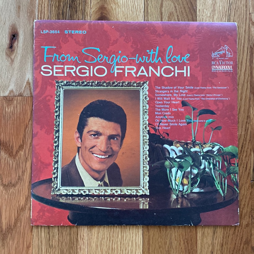 Sergio Franchi From Sergio With Love 1967 Vinyl Record